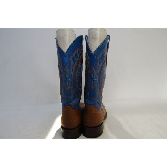 Ferrini Mens Size 10 D Blue Black Leather Cowboy Western  Ferrini Mens Size 10 D Blue Brown Leather Cowboy Western Boots